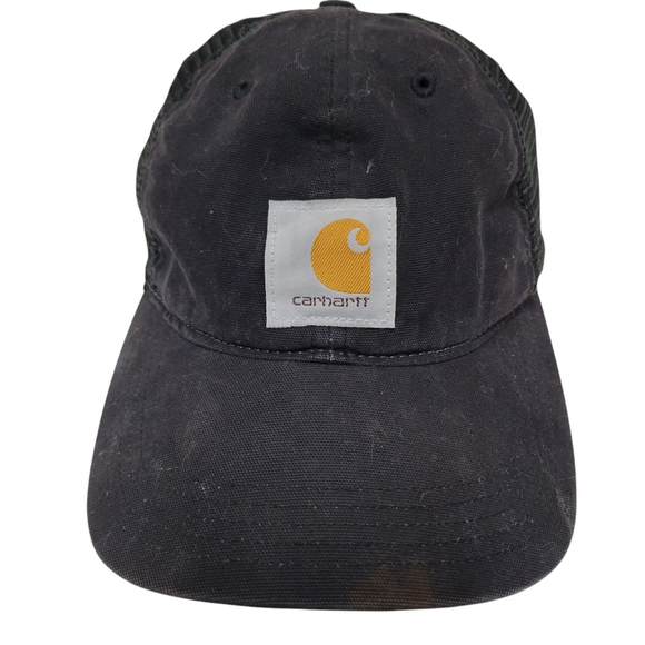 Carhartt Men's Black Meshback Cap Hat One Size Excellent Condition - Picture 1 of 7